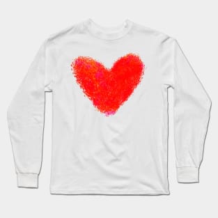 Red Heart Minimalist valentines day Long Sleeve T-Shirt